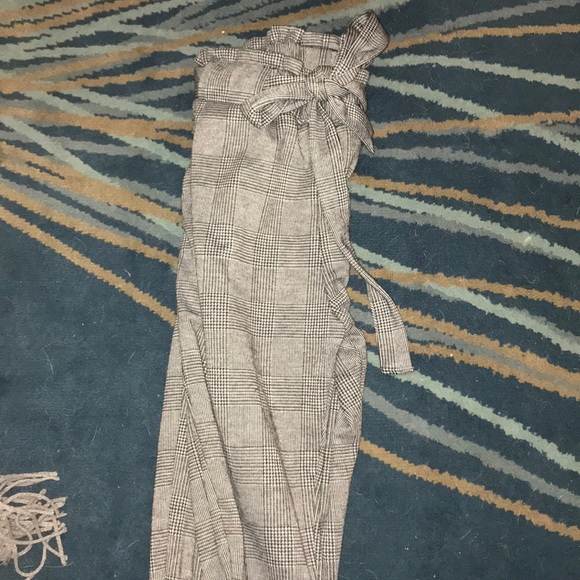 Comfortable tie pants with plaid print! - Picture 4 of 4